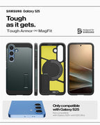 Spigen Tough Armor MagSafe, abyss green - Samsung Galaxy S25