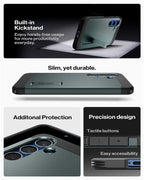 Spigen Tough Armor MagSafe, abyss green - Samsung Galaxy S25