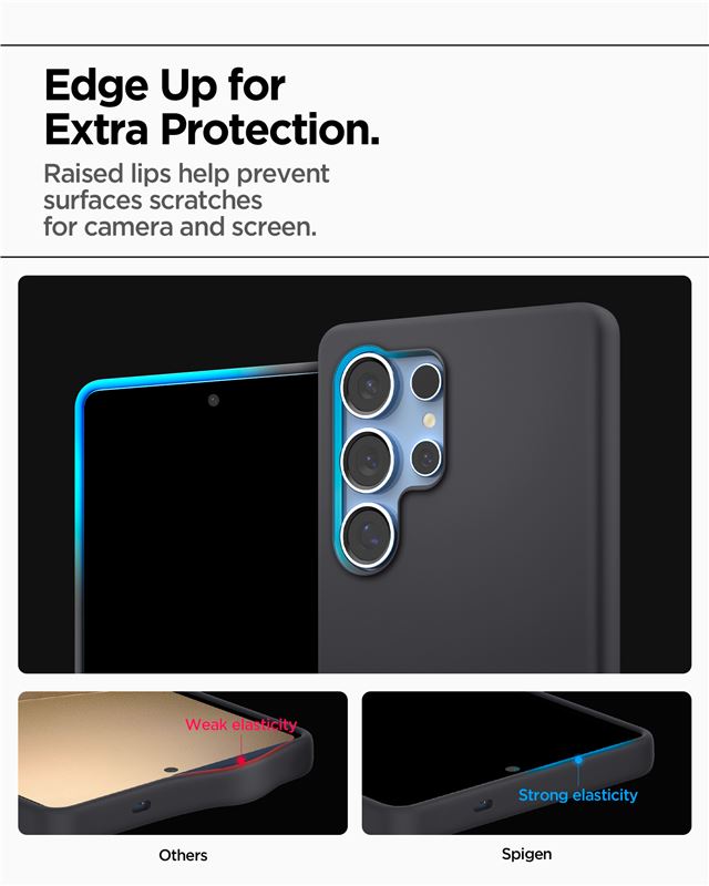 Spigen Silicone Fit MagSafe, čierny - Samsung Galaxy S25 Ultra