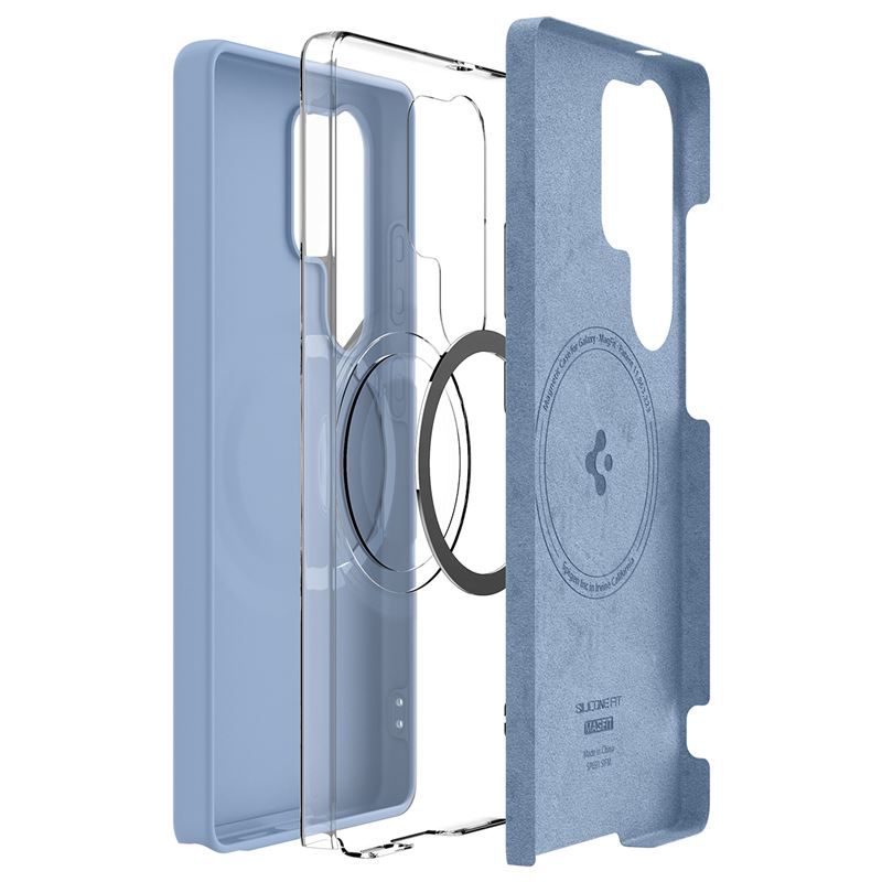 Spigen Silicone Fit MagSafe, sapphire blue - Samsung Galaxy S25 Ultra
