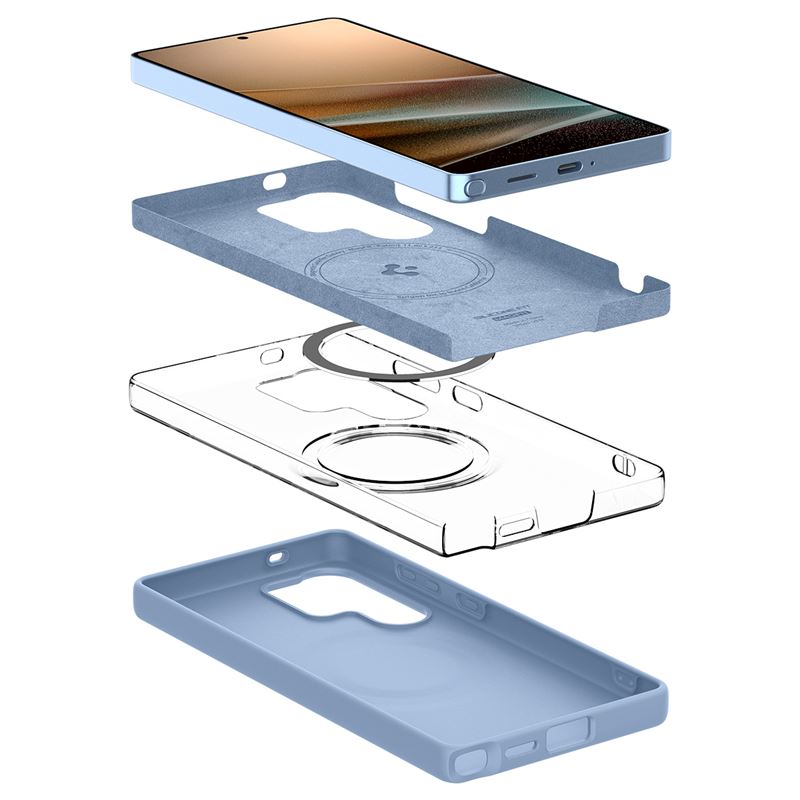 Spigen Silicone Fit MagSafe, sapphire blue - Samsung Galaxy S25 Ultra