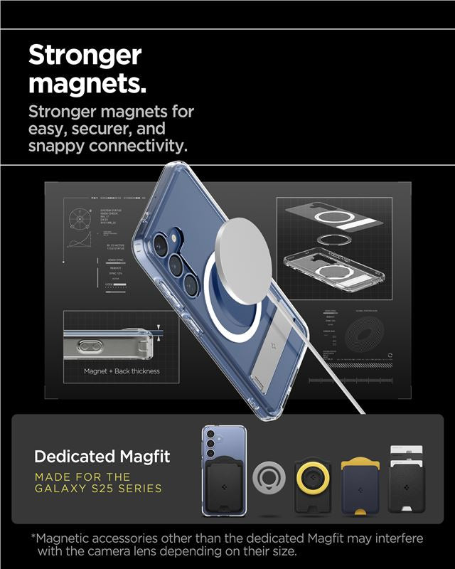 Spigen Ultra Hybrid S MagSafe, clear white - Samsung Galaxy S25