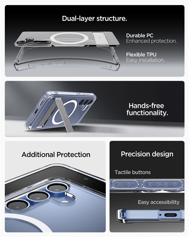 Spigen Ultra Hybrid S MagSafe, clear white - Samsung Galaxy S25