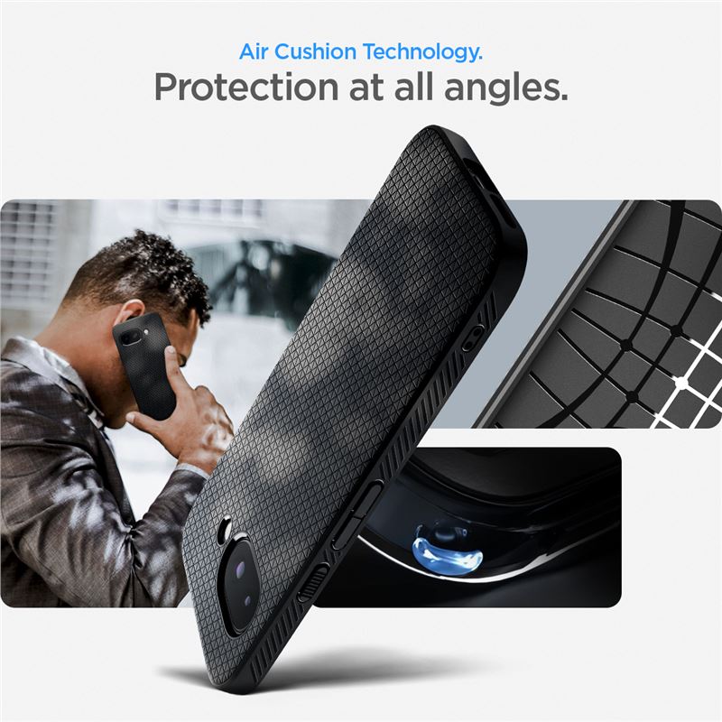 Spigen Liquid Air, matte black - Google Pixel 9a