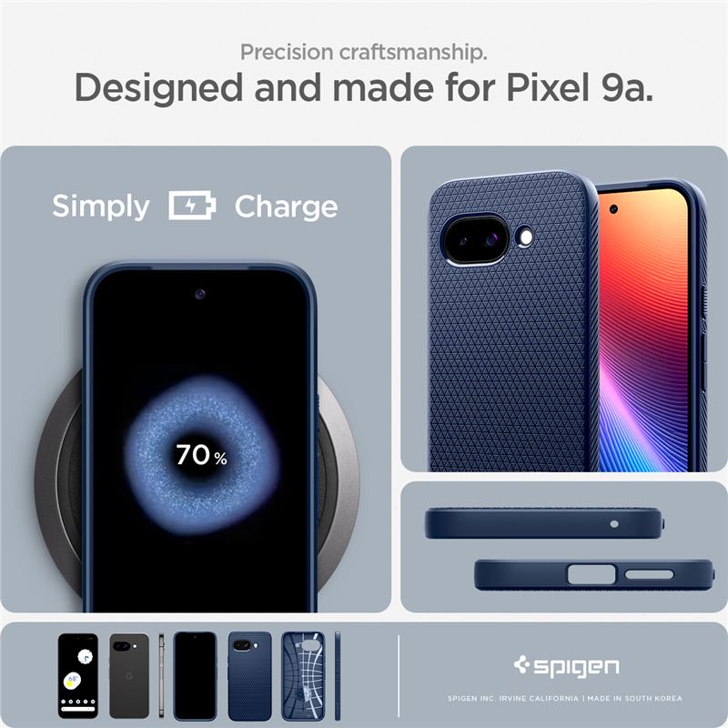 Spigen Liquid Air, námornícka modrá – Google Pixel 9a