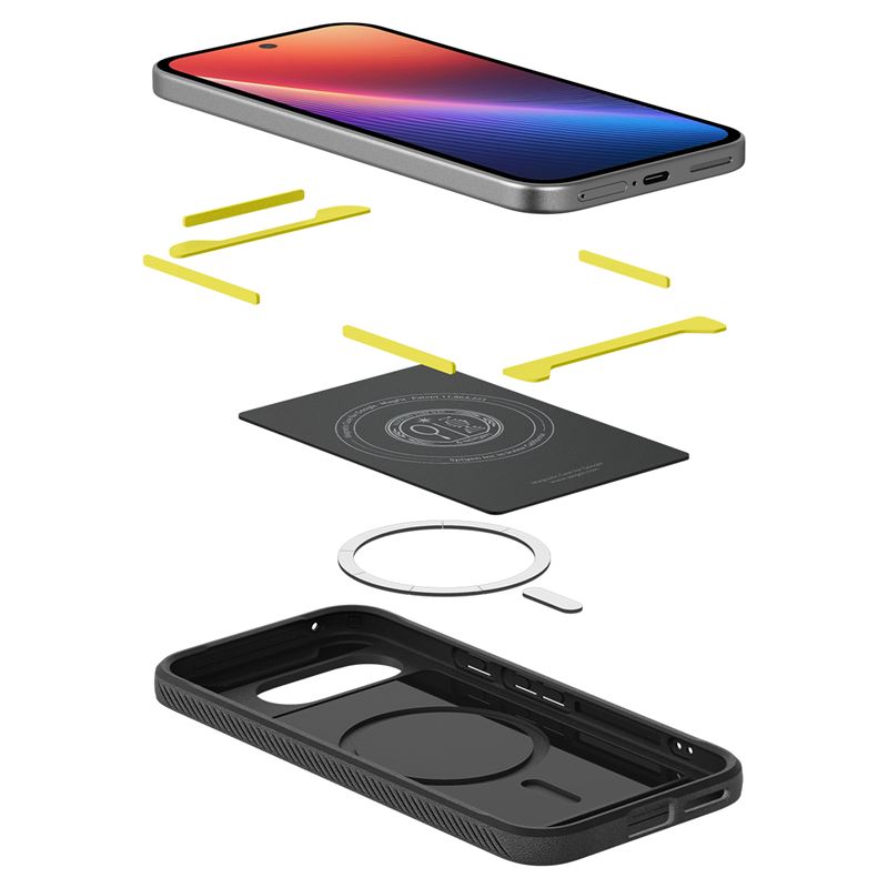Spigen Rugged Armor MagSafe, matte black - Google Pixel 9a