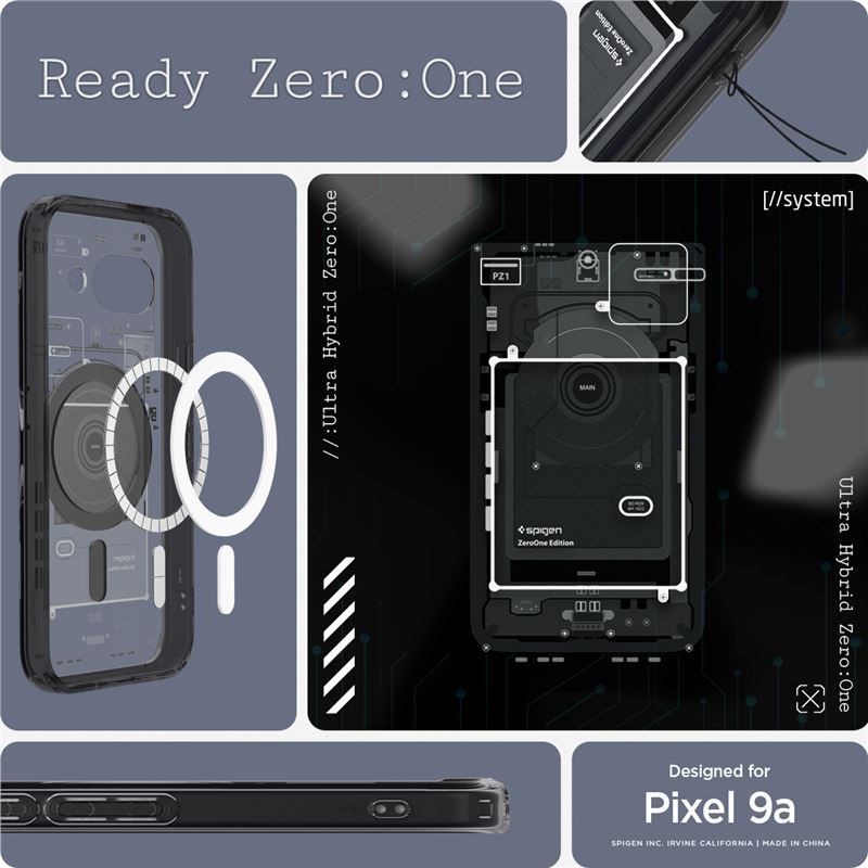 Spigen Ultra Hybrid MagSafe, zero one black - Google Pixel 9a
