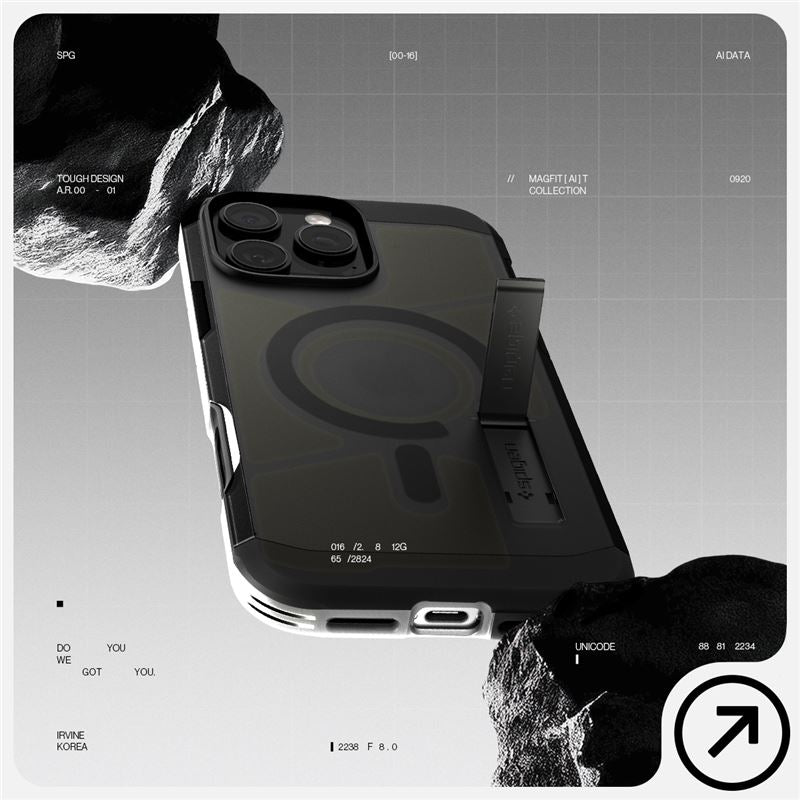 Spigen Tough Armor T MagSafe, frost black - iPhone 16 Pro Max