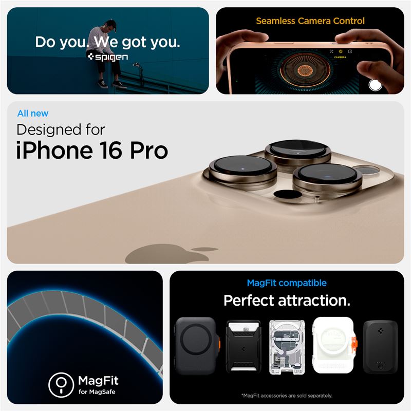 Spigen Ultra Hybrid T MagSafe, frost rose titanium – iPhone 16 Pro