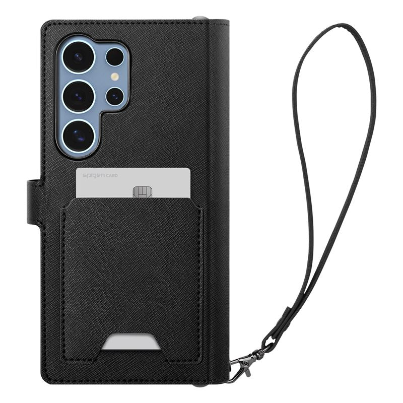 Spigen Wallet S, čierne - Samsung Galaxy S25 Ultra