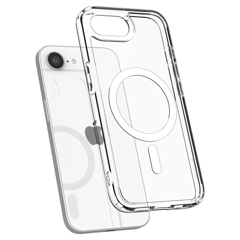 Spigen Crystal Hybrid MagSafe, čisto biela – iPhone 17e/16e