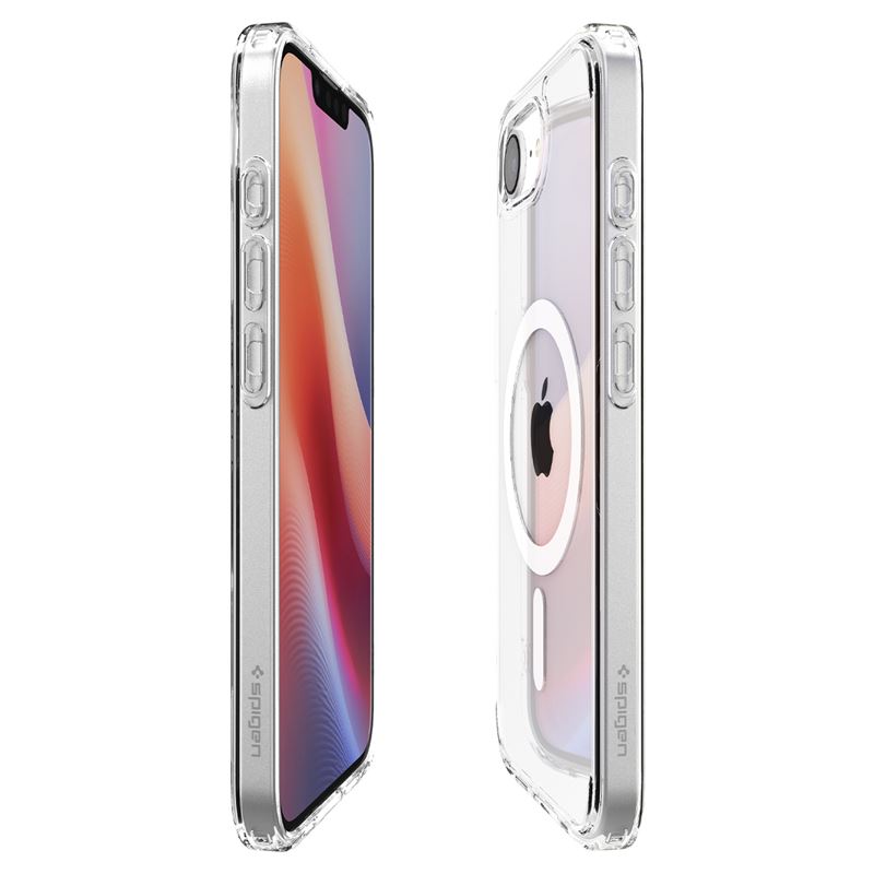 Spigen Crystal Hybrid MagSafe, čisto biela – iPhone 17e/16e