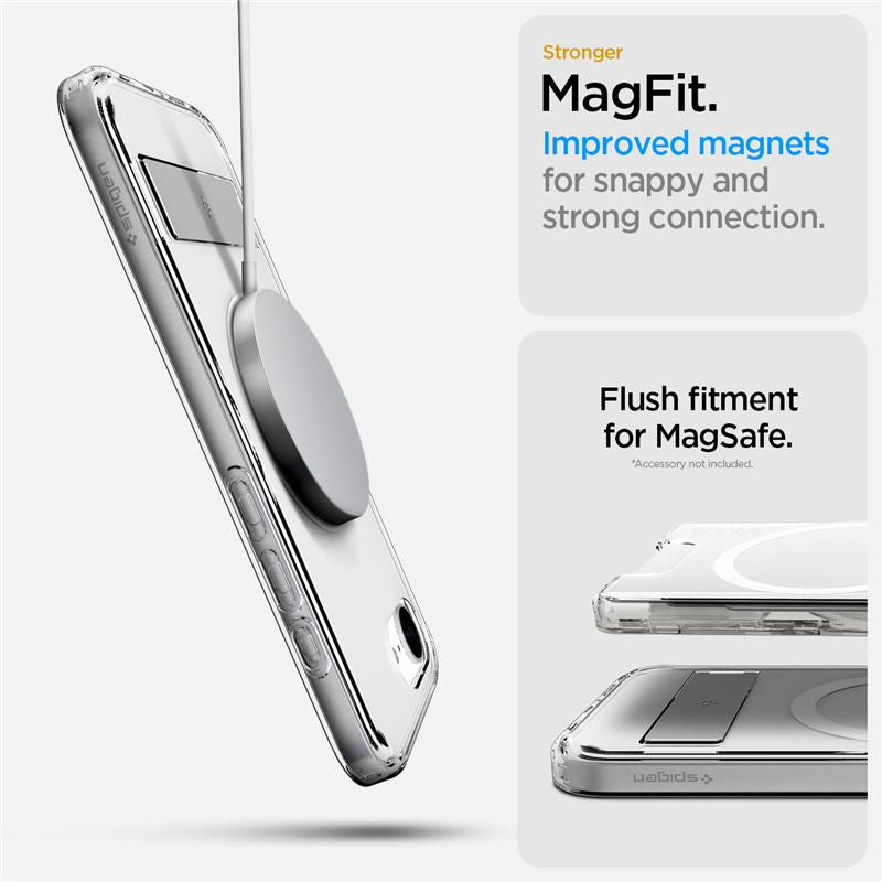 Spigen Ultra Hybrid S MagSafe, clear white - iPhone 17e/16e