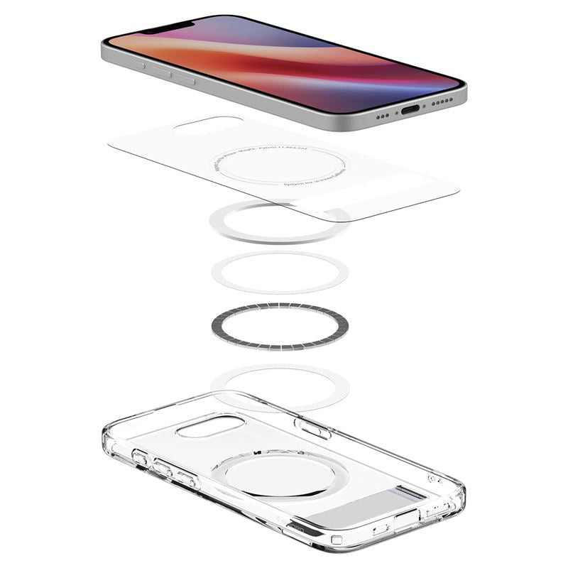 Spigen Ultra Hybrid S MagSafe, clear white - iPhone 17e/16e