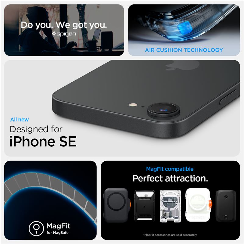 Spigen Ultra Hybrid S MagSafe, frost black - iPhone 17e/16e