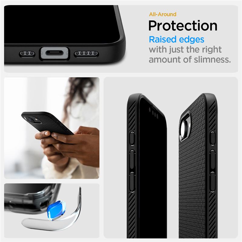 Spigen Liquid Air MagSafe, matná čierna - iPhone 17e/16e