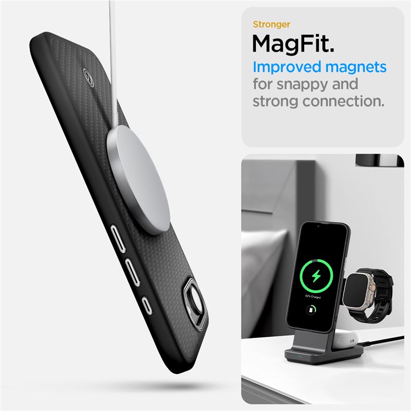 Spigen Enzo Aramid MagSafe, matte black - iPhone 17e/16e