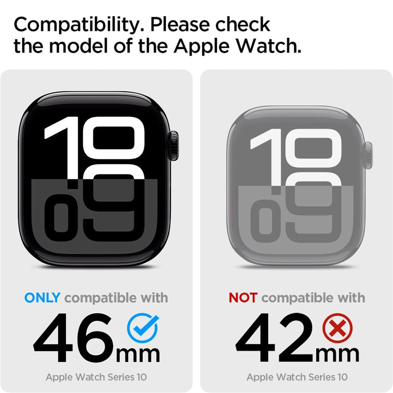 Spigen Liquid Air Pro, matte black - Apple Watch 11/10 46mm