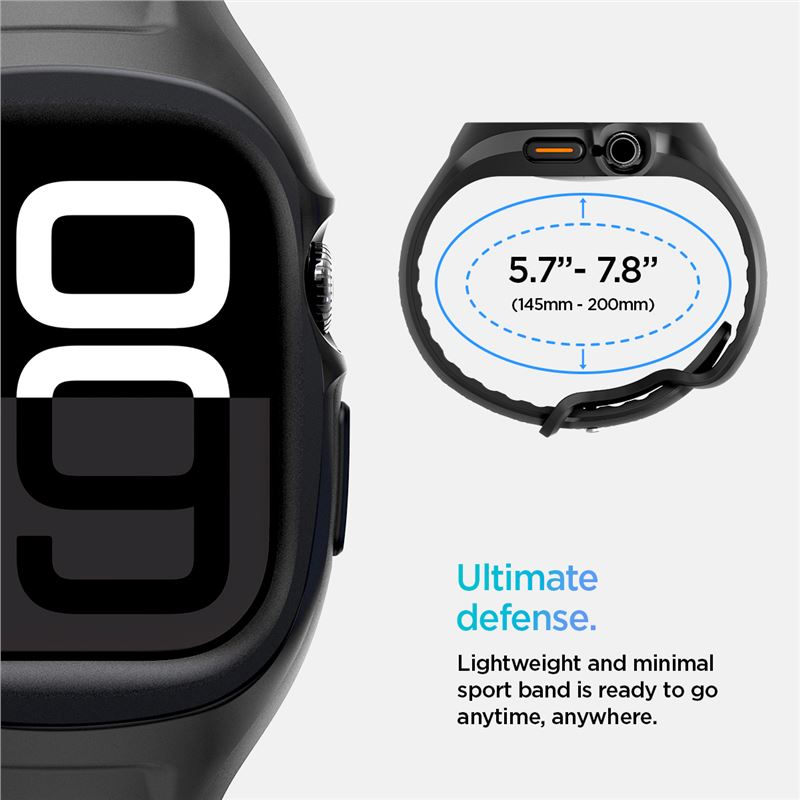 Spigen Liquid Air Pro, matte black - Apple Watch 11/10 46mm