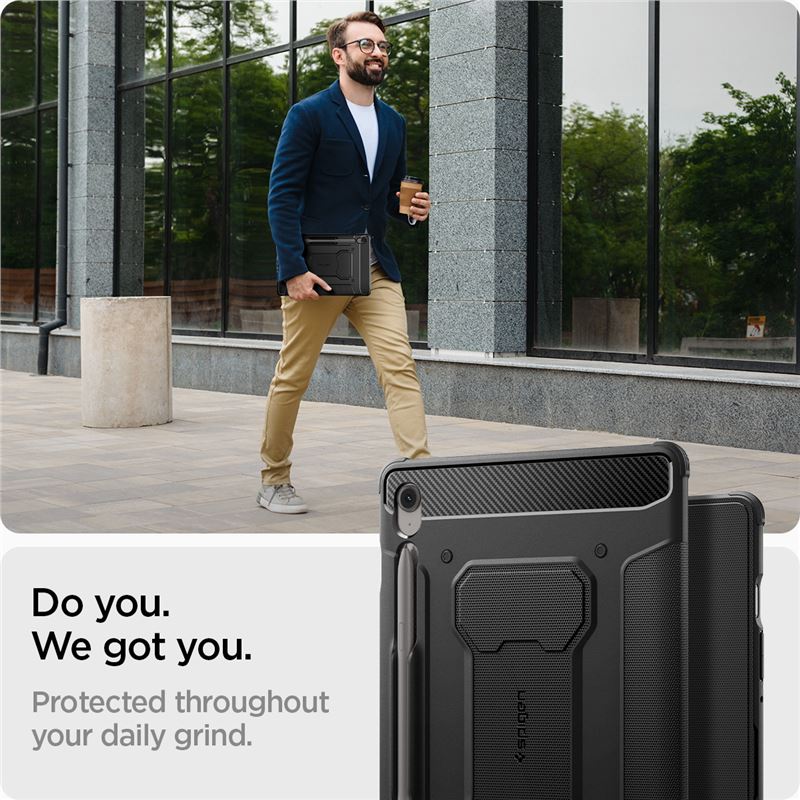Spigen Rugged Armor Pro, black - Samsung Galaxy Tab S10 FE