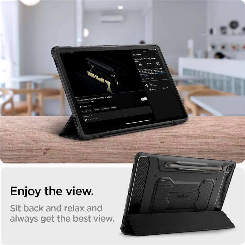 Spigen Rugged Armor Pro, black - Samsung Galaxy Tab S10 FE