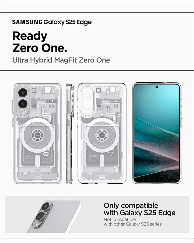 Spigen Ultra Hybrid MagSafe, zero one white - Samsung Galaxy S25 Edge
