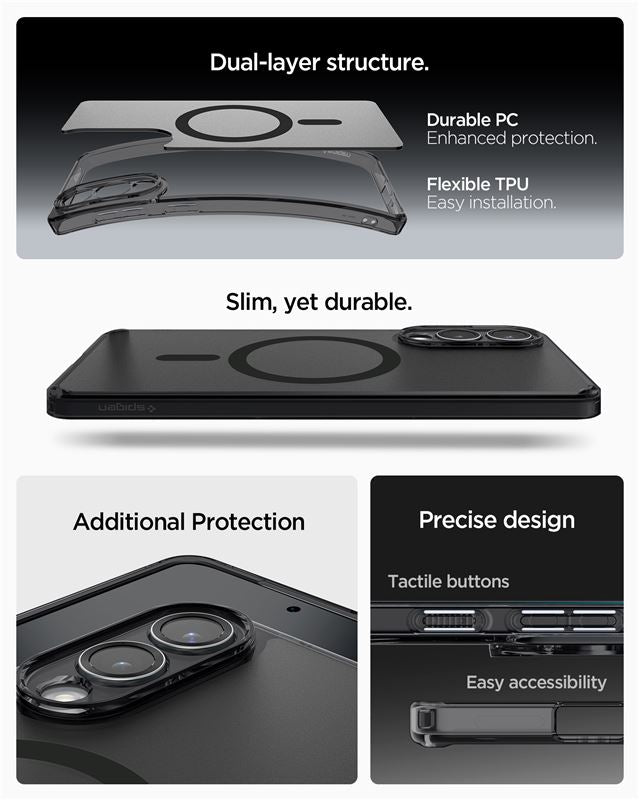 Spigen Ultra Hybrid MagSafe, frost black - Samsung Galaxy S25 Edge