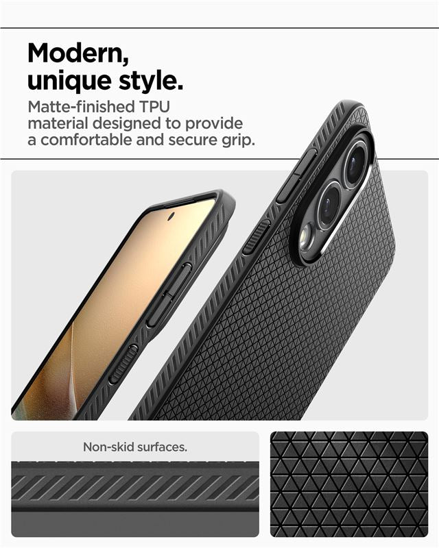 Spigen Liquid Air, matná čierna - Samsung Galaxy S25 Edge