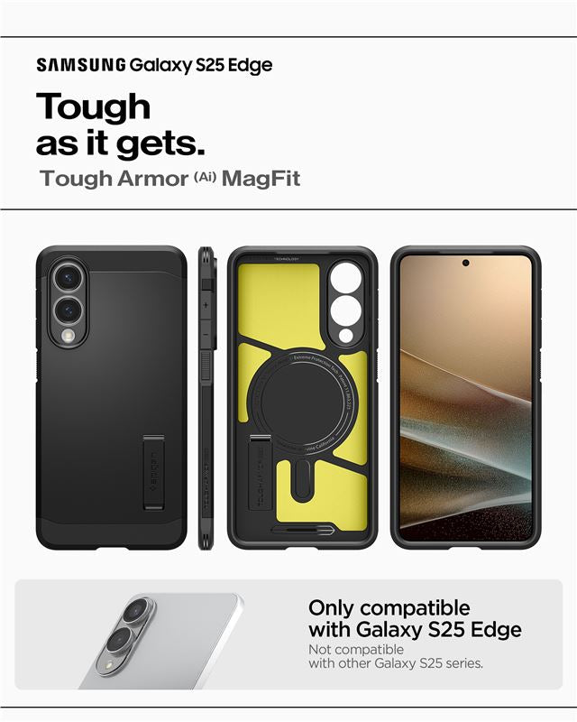 Spigen Tough Armor MagSafe, black - Samsung Galaxy S25 Edge