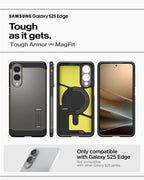 Spigen Tough Armor MagSafe, gunmetal - Samsung Galaxy S25 Edge