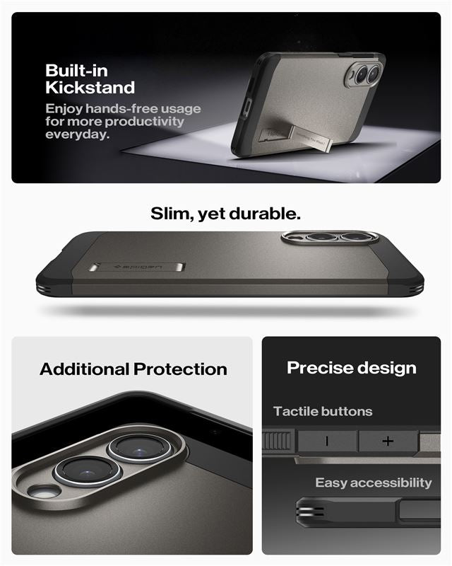 Spigen Tough Armor MagSafe, gunmetal - Samsung Galaxy S25 Edge