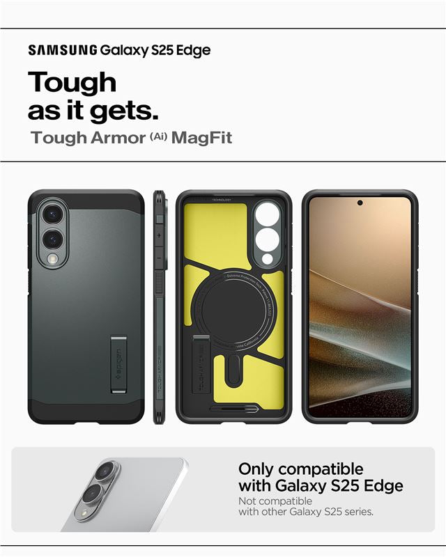 Spigen Tough Armor MagSafe, abyss green - Samsung Galaxy S25 Edge