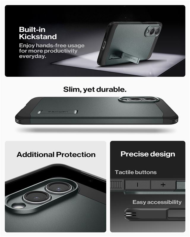 Spigen Tough Armor MagSafe, abyss green - Samsung Galaxy S25 Edge