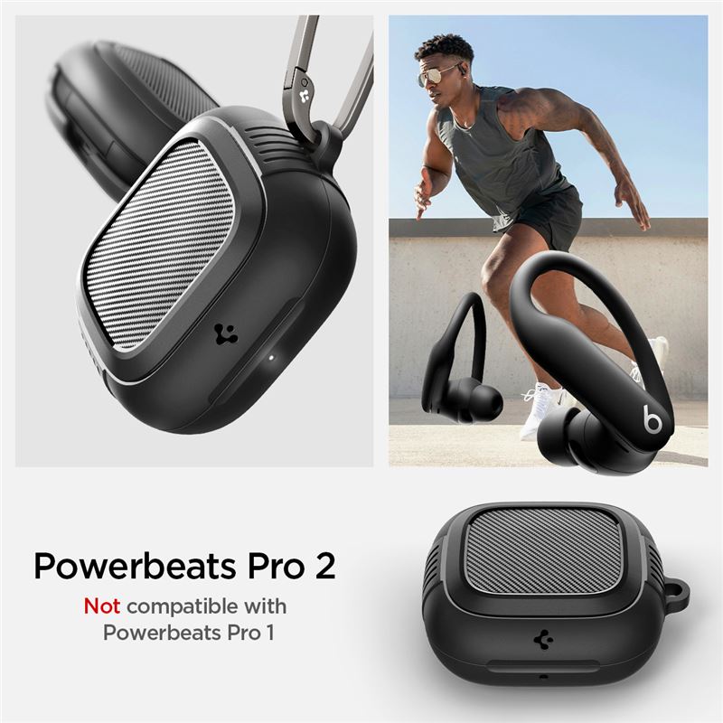 Spigen Rugged Armor, matte black - Apple Powerbeats Pro 2