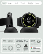 Spigen Liquid Air + Stand, matná čierna - Google Pixel Watch 5/4 41mm