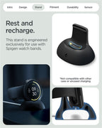 Spigen Liquid Air + Stand, matná čierna - Google Pixel Watch 5/4 41mm