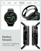Spigen Liquid Air + Stand, matná čierna - Google Pixel Watch 5/4 41mm