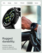 Spigen Rugged Armor Pro + Stand, matte black - Google Pixel Watch 5/4 41mm