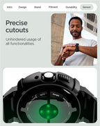 Spigen Rugged Armor Pro + Stand, matte black - Google Pixel Watch 5/4 41mm