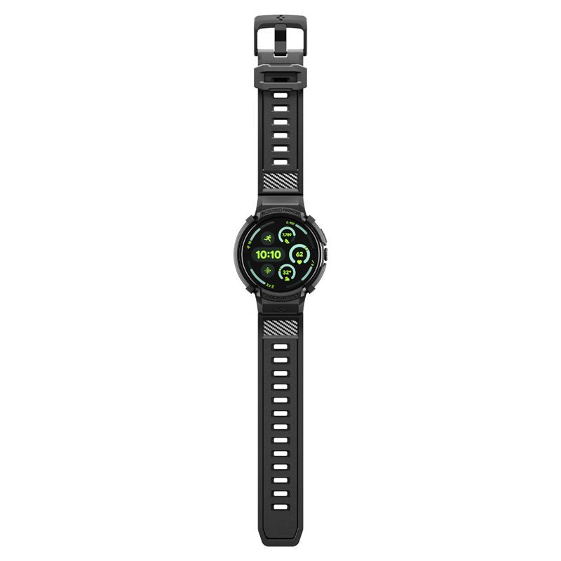 Spigen Rugged Armor Pro + Stand, matte black - Google Pixel Watch 5/4 41mm