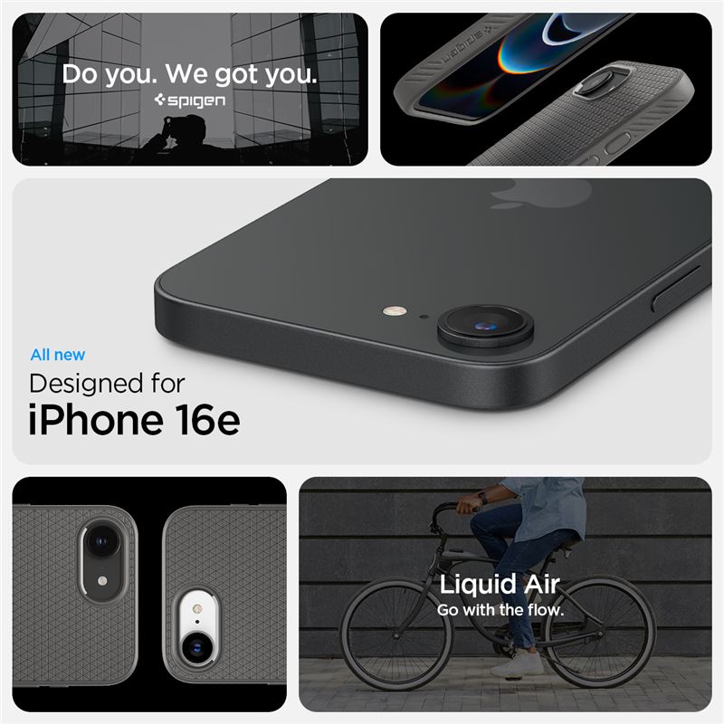 Spigen Liquid Air, marble gray - iPhone 17e/16e