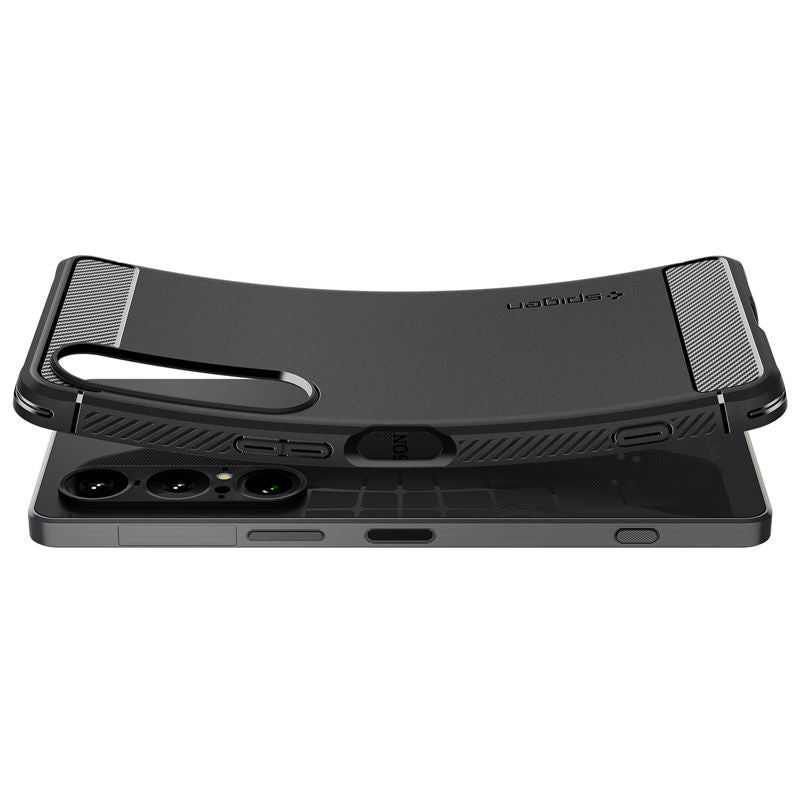 Spigen Rugged Armor, matná čierna – Sony Xperia 1 VII