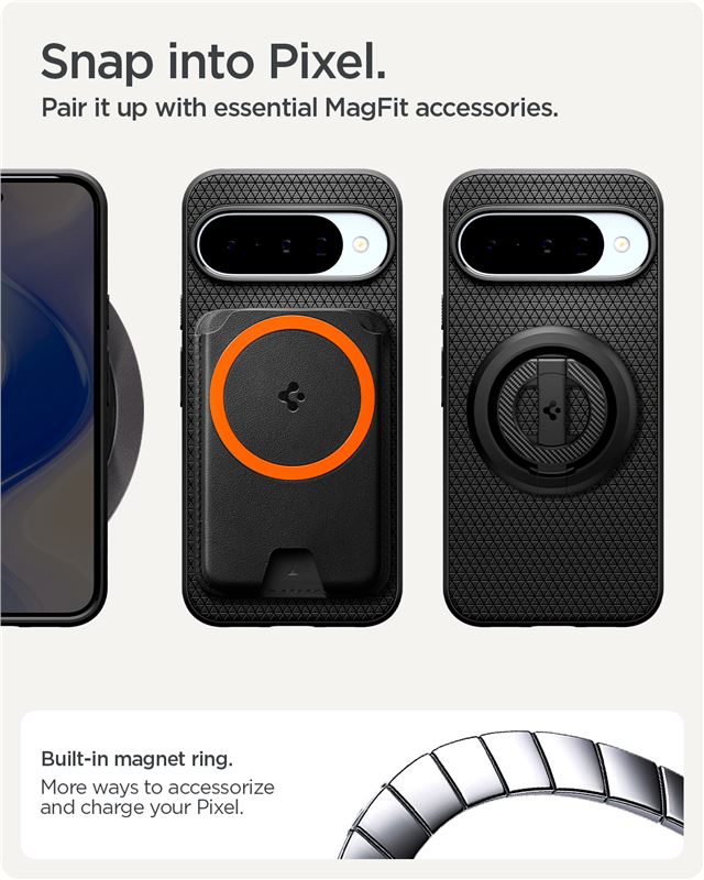 Spigen Liquid Air MagSafe, matná čierna – Google Pixel 10 Pro/Pixel 10