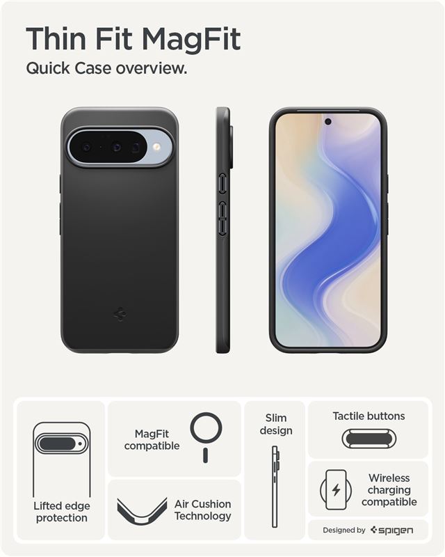 Spigen Thin Fit MagSafe, black - Google Pixel 10 Pro/Pixel 10
