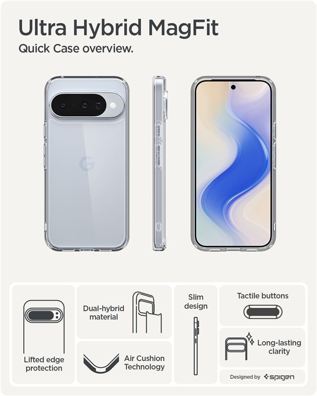 Spigen Ultra Hybrid, crystal clear - Google Pixel 10 Pro/Pixel 10