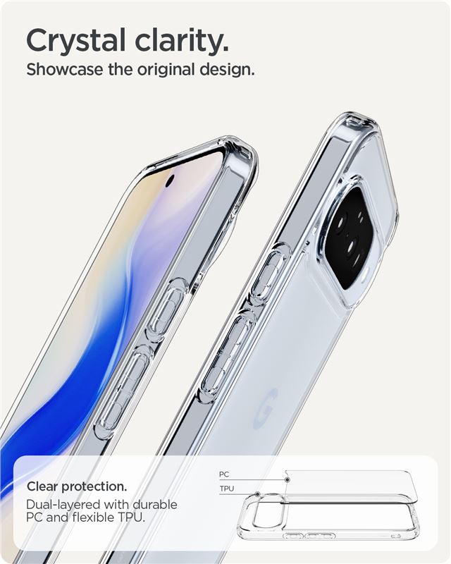 Spigen Ultra Hybrid, crystal clear - Google Pixel 10 Pro/Pixel 10
