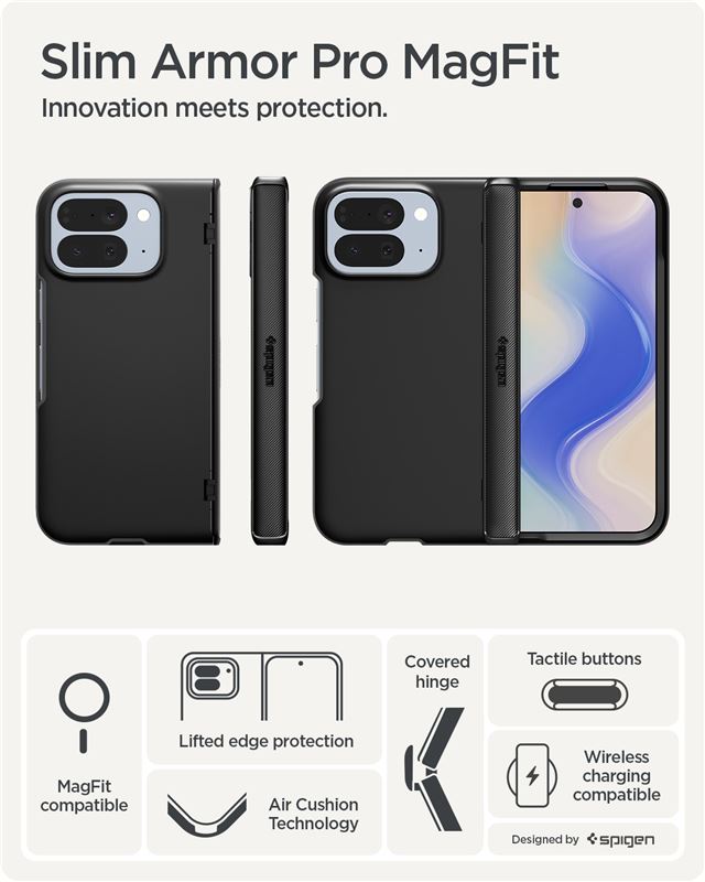Spigen Slim Armor Pro MagSafe, black - Google Pixel 10 Pro Fold