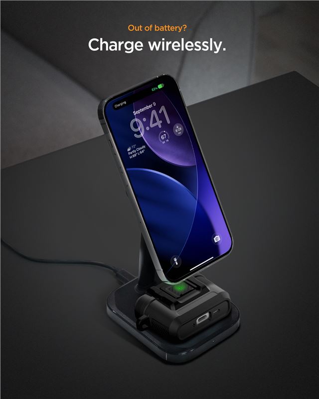 Spigen Lock Fit, matte black - AirPods Pro 3
