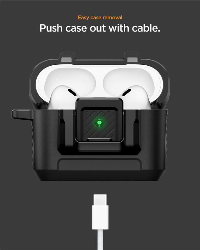 Spigen Lock Fit, matte black - AirPods Pro 3