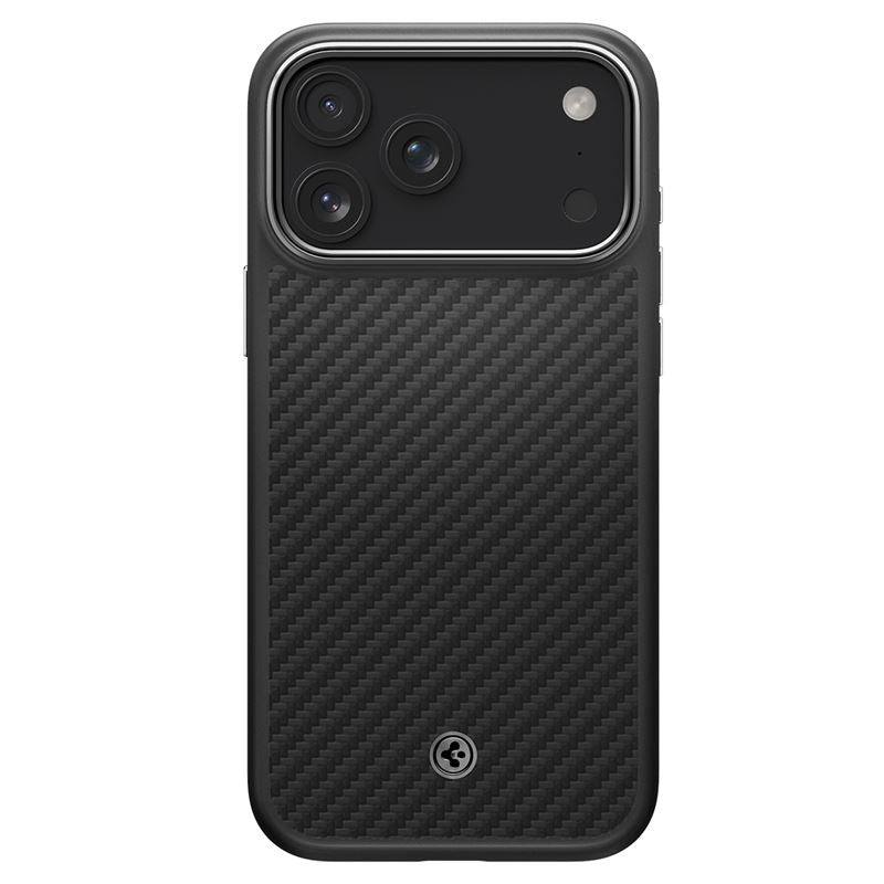 Spigen Enzo Aramid T, čierny strieborný – iPhone 17 Pro